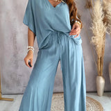 Farah™ - Stylisches einfarbiges Damen-Zweiteiler-Set