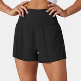 Luigia - 2 In 1 Yoga Shorts Mit Hoher Taille