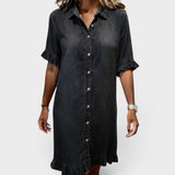 Camille™ | Elegantes Denim-Kleid