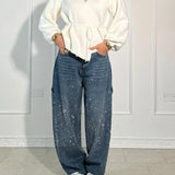 Glänzende Carpenter-Style Denim-Jeans
