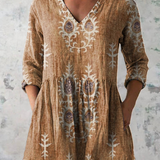Elise | Lange Bluse mit V-Ausschnitt