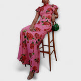 Blanka - Maxi-Kleid mit floralem Muster