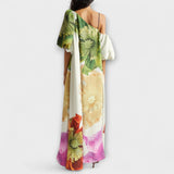 Melodija - Maxikleider mit asymmetrischem Blumenmuster