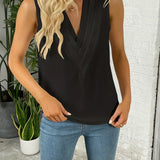 Carina™ - Elegante Bluse mit gerafftem V-Ausschnitt