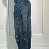 Glänzende Carpenter-Style Denim-Jeans