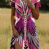 Mabel™ - Trendiges Ethnisch Bedrucktes Sommerkleid