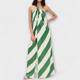 Marlowe - Maxikleid mit Streifen und Rückenausschnitt