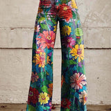 FRIEDA GÄNSEBLÜMCHEN BREIT GESCHNITTETE HOSE