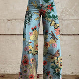VERA BLAUER WALD BREIT GESCHNITTETE HOSE
