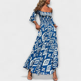 Bella - Kleid mit schulterfreien Trägern und Ozean aus Blumen