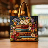 Sac Artisanal - Floral Druck und Bücher