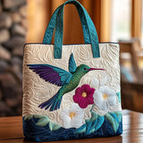 Sack Matelassé - Kolibri und Weiße Blume