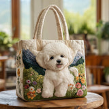 Handgefertigte Stepp-Tasche - Verzauberter Hund