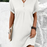 Candice™ - Elegantes V-Ausschnitt Kleid