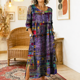 Isabelle | Ethnisches Patchwork-Kleid