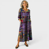 Léonie™ | Elegantes Boho-Denim-Kleid