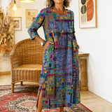 Isabelle | Ethnisches Patchwork-Kleid