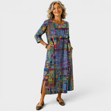 Léonie™ | Elegantes Boho-Denim-Kleid