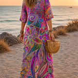 KLEMENTYNA | Lebhaftes Boho-Chic Kleid