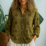 Cara™ - Vintage Blattbluse