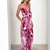 Isadora | Damen Ärmelloser Cut-Out Jumpsuit mit Taschen