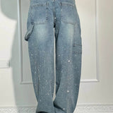 Violette™ - Hose mit hoher Taille und weiten Beinen und Knopftaschen
