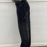 Violette™ - Hose mit hoher Taille und weiten Beinen und Knopftaschen