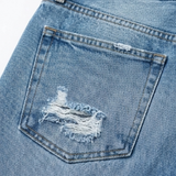 Vivara™ – Vintage-inspirierte, cropped Straight Leg Jeans mit Fransen