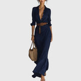 Thames – Elegantes Maxi-Kleid mit Wickeldesign