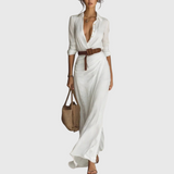 Thames – Elegantes Maxi-Kleid mit Wickeldesign