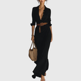 Thames – Elegantes Maxi-Kleid mit Wickeldesign