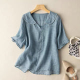 Kristi™ | Retro-inspirierte Bluse mit Knopf-Details