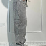 Violette™ - Hose mit hoher Taille und weiten Beinen und Knopftaschen