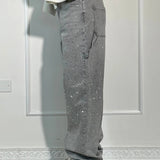 Violette™ - Hose mit hoher Taille und weiten Beinen und Knopftaschen