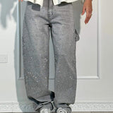 Glänzende Carpenter-Style Denim-Jeans