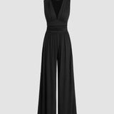 Charity™ - Schicker ärmelloser Jumpsuit mit weitem Bein