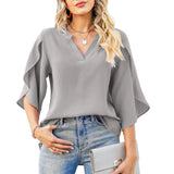 Leni™ - Elegantes V-Ausschnitt Top