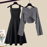 Emily - Modisches Strickkleid Set