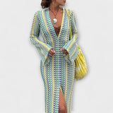 Elina – Maxikleid mit V-Ausschnitt und Sommerstil