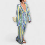 Elina – Maxikleid mit V-Ausschnitt und Sommerstil