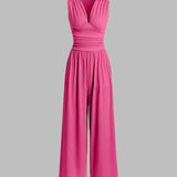 CHARITY – Stilvoller ärmelloser Jumpsuit mit weitem Bein