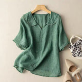 Kristi™ | Retro-inspirierte Bluse mit Knopf-Details