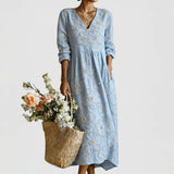 Laurine™ | Elegantes Midikleid mit Blumenmuster