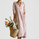 Laurine™ | Elegantes Midikleid mit Blumenmuster