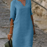 Lola - Lässiges V-Ausschnitt-Kleid