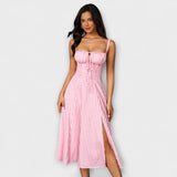 Nadežda - Rosa Top-Kleid mit Schlitzdetail