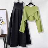 TANJA - Französisches Strick-Pullover & Rock Set