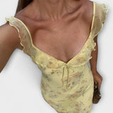 Kryptografisches Blumenmuster Maxikleid