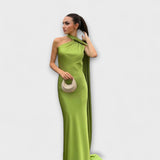 Chic Maxikleid mit schulterfreien Trägern und Nackenband