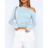 Damen Cropped Langarmtop